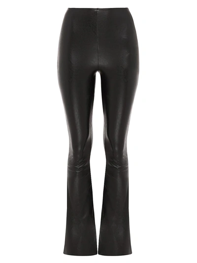 Shop Commando Women's High-rise Faux Leather Flared Legging In Black