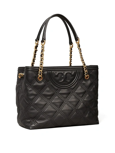 Shop Tory Burch Women's Fleming Leather Tote In Black