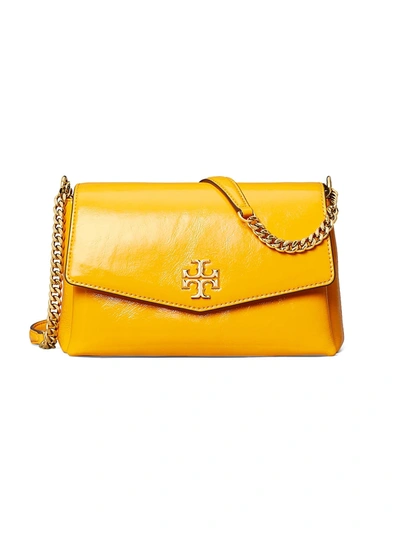 Shop Tory Burch Women's Kira Small Patent Leather Shoulder Bag In Yellow