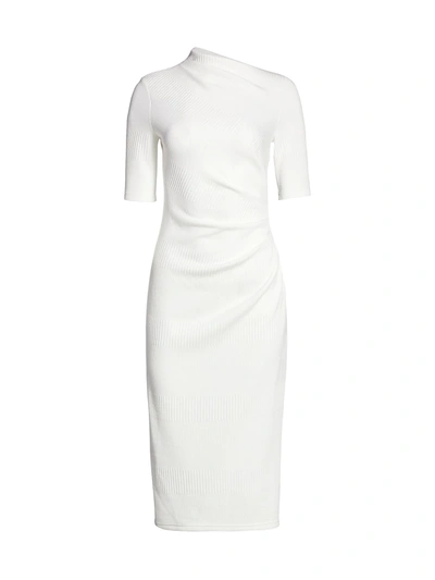 Shop Acler Parkfield Wrap Sheath Dress In Ivory