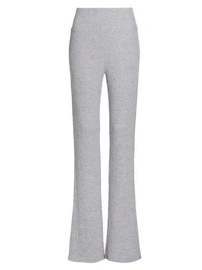 Shop Rag & Bone Rib-knit Flare Pants In Light Grey