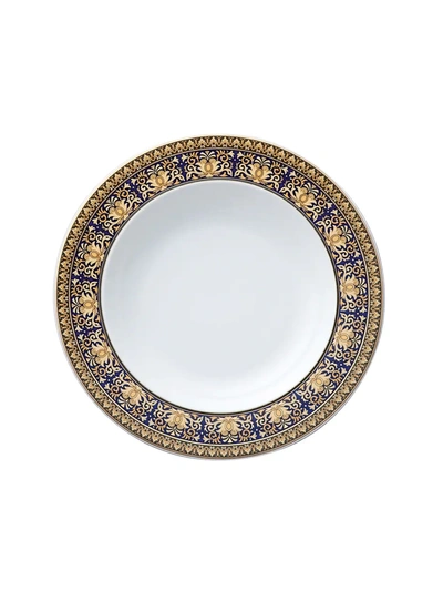 Shop Versace Medusa Rim Soup Plate In Blue