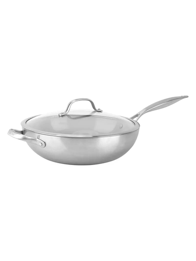 Shop Greenpan Venice Pro 12-inch Stainless Steel Ceramic Nonstick Covered Wok