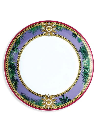 Shop Versace Animalier Porcelain Salad Plate In Multi