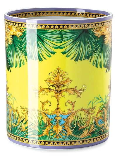 Shop Versace Animalier Porcelain Vase In Multi
