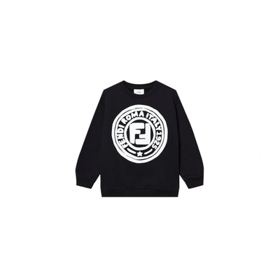 Shop Fendi Logo Sweater In Black