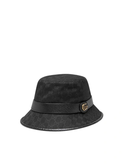 Shop Gucci Gg Canvas Bucket Hat In Black