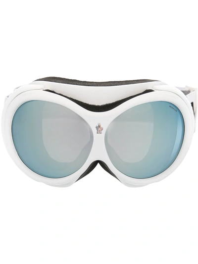 Shop Moncler Logo-strap Ski Goggles In White