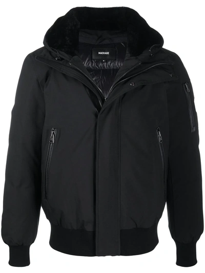 Shop Mackage Oscar Hooded Jacket In Black