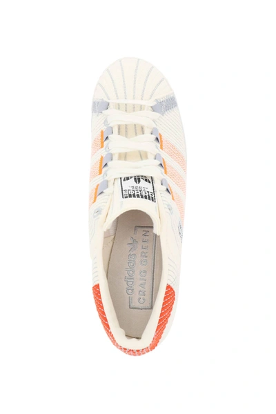 Shop Adidas Originals Cg Superstar Sneakers In White,grey,orange