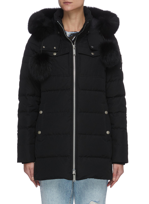 moose knuckles lightweight hooded down coat