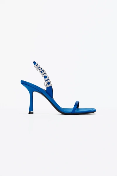 Shop Alexander Wang Ivy Satin Sandal In Cobalt