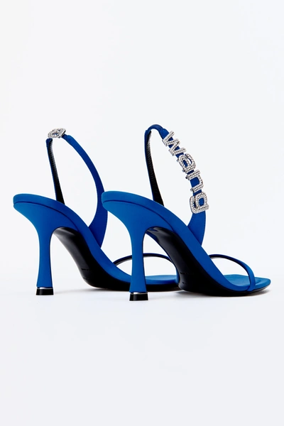 Shop Alexander Wang Ivy Satin Sandal In Cobalt