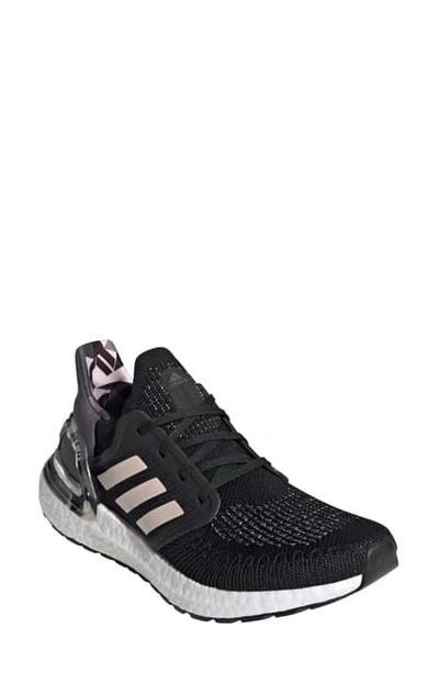 Shop Adidas Originals Ultraboost 20 Running Shoe In Core Black/ Pink/ Grey