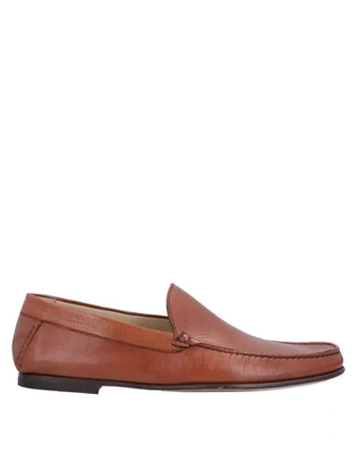 Shop A.testoni Loafers In Tan