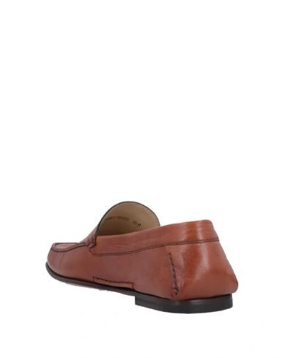 Shop A.testoni Loafers In Tan