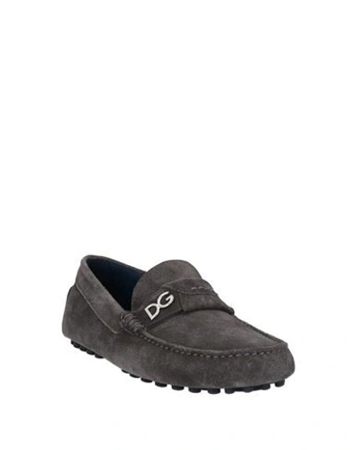 Shop Dolce & Gabbana Loafers In Steel Grey