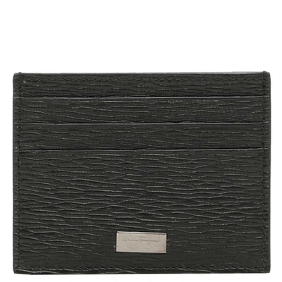 Pre-owned Ferragamo Black Leather Card Holder