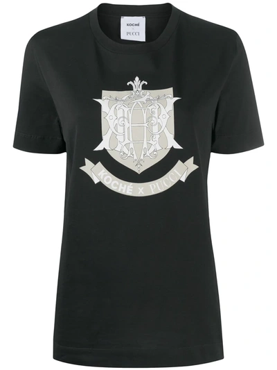 Shop Koché X  Epk Monogram T-shirt In Black