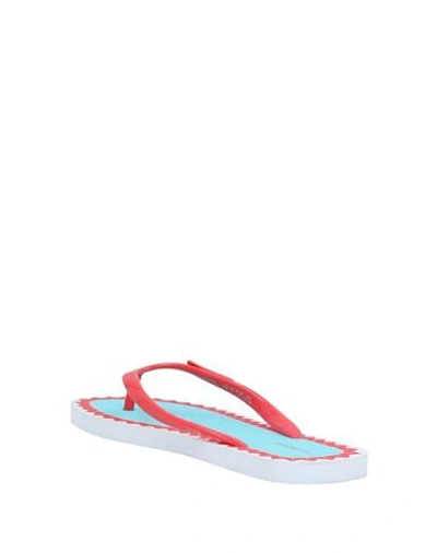 Shop Emporio Armani Woman Thong Sandal Red Size 7.5 Pvc - Polyvinyl Chloride