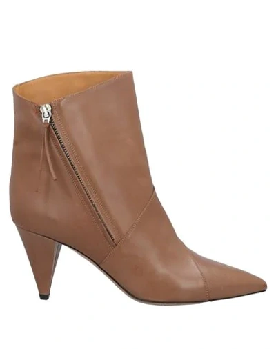 Shop Isabel Marant Ankle Boots In Tan