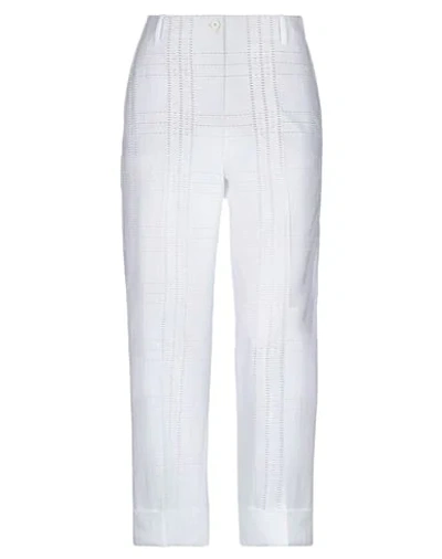 Shop Alberto Biani Woman Pants White Size 10 Cotton, Polyamide