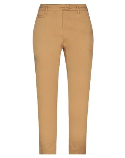 Shop Dondup Woman Pants Camel Size 29 Cotton, Elastane In Beige