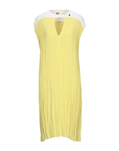 Shop 8pm Woman Midi Dress Yellow Size Xs Acetate, Silk