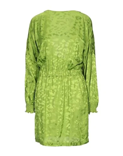 Shop 8pm Woman Mini Dress Green Size M Viscose, Polyester