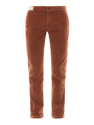 Shop Incotex Corduroy Pants In Red