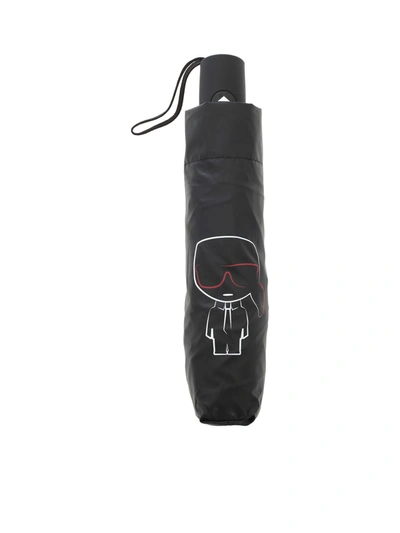 Shop Karl Lagerfeld K/ikonic Umbrella In Black