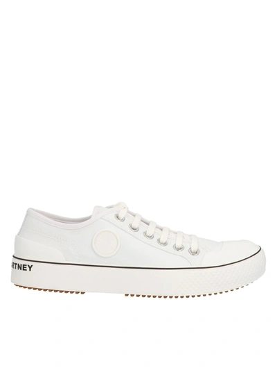 Shop Stella Mccartney Logo Lettering Sneakers In White