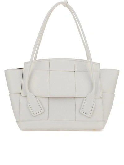 Shop Bottega Veneta Arco Medium Bag In White