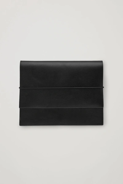 Shop Cos Leather Travel Wallet In Black