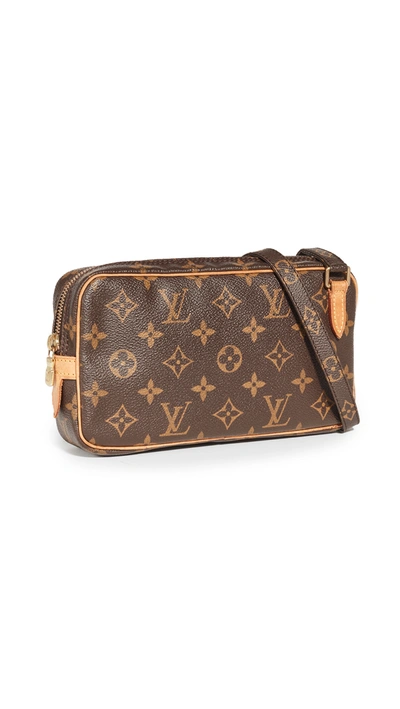 Pre-owned Louis Vuitton Monogram Pochette Marly Bag In Brown