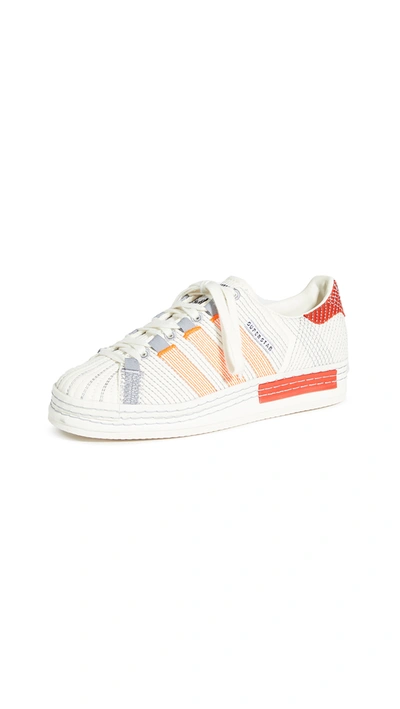 Shop Adidas Originals X Craig Green Cg Superstar Sneakers In Off White/bright Red/grey