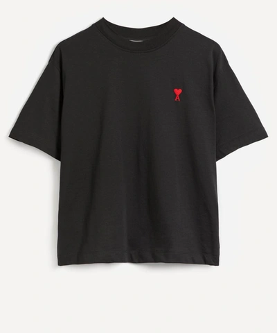 Shop Ami Alexandre Mattiussi Logo Short-sleeve T-shirt In Black
