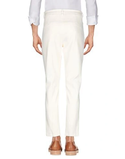 Shop Aglini Casual Pants In Ivory