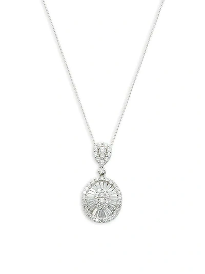 Shop Saks Fifth Avenue 14k White Gold & Diamond Pendant Necklace