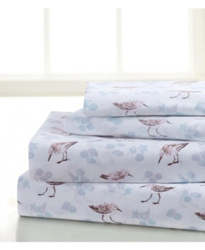 Shop Universal Home Fashions Seaside Resort Beach Birds Sheet Set, Twin In Gray