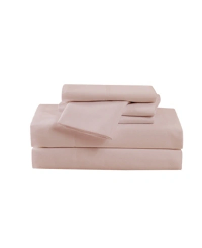 Shop Pem America Heritage Solid Twin 4 Piece Sheet Set In Pink