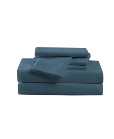 Shop Pem America Heritage Solid Twin 4 Piece Sheet Set Bedding In Navy