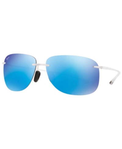 Shop Maui Jim Unisex Hikina Polarized Sunglasses, Hikina In Clear/blue Mir Pol