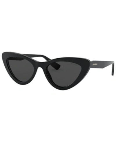 Miu Miu Shiny-effect Cat-eye Sunglasses In Grey | ModeSens