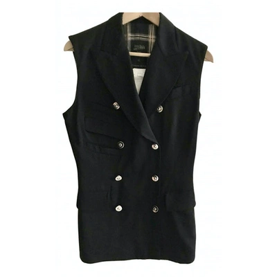 Pre-owned Jean Paul Gaultier Wool Short Vest In Black
