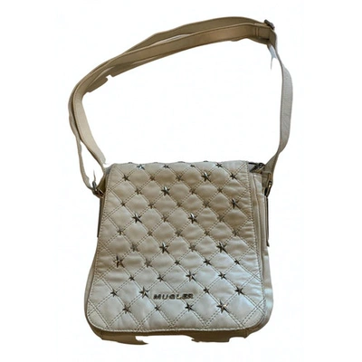 Pre-owned Mugler Leather Bag In White
