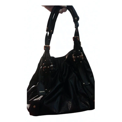 Pre-owned Donna Karan Leather Handbag In Brown
