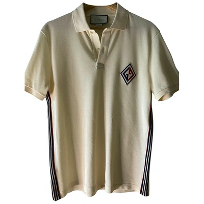 Pre-owned Gucci Ecru Cotton Polo Shirts