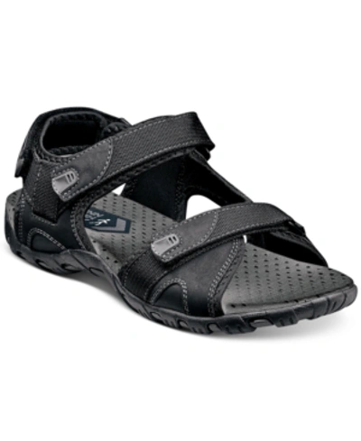 Shop Nunn Bush Men's Rio Bravo Three-strap River Sandals In Black