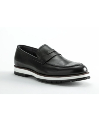 Shop Ike Behar Men's Handmade Hybrid Loafer Men's Shoes In Black